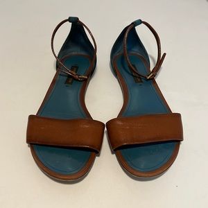 Louis Vuitton 2 tone flat sandals